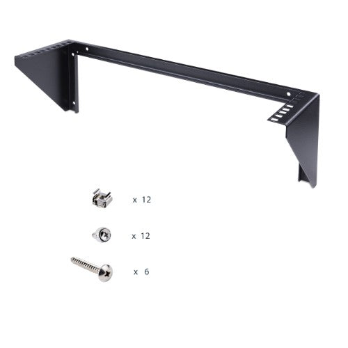 StarTech.com 3U 19” Wall Mount Vertical Rack Bracket, Wall Mount Patch Panel Bracket for Data/AV/IT/Computer Equipment, 3U Rack for Cabinet or Server Room, Supports 150lb (68kg) Capacity - TAA