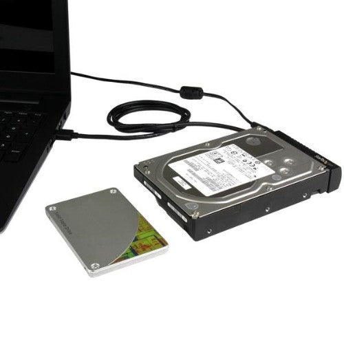 StarTech.com SATA to USB Cable, USB 10Gbps to 2.5in and 3.5in SATA I II III Hard Drive Adapter, External Converter for SSD or HDD Data Transfer