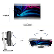 Philips 34B2U5600C/75 computer monitor 86.4 cm (34") 3440 x 1440 pixels Dual QHD LCD Grey