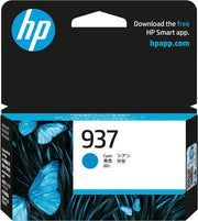 HP 937 CYAN ORIGINAL INK CARTRIDGE 800 PAGE YIELD FOR OJPRO 9132E 9133 9135E 9130