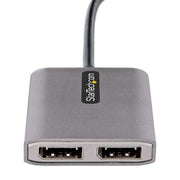 StarTech.com USB-C to Dual Displayport 1.4 Adapter, USB Type-C Multi-Monitor MST Hub, Dual 5K 60Hz DP Laptop Display Extender / Splitter, HDR, Extra-Long Built-In Cable - Windows Only