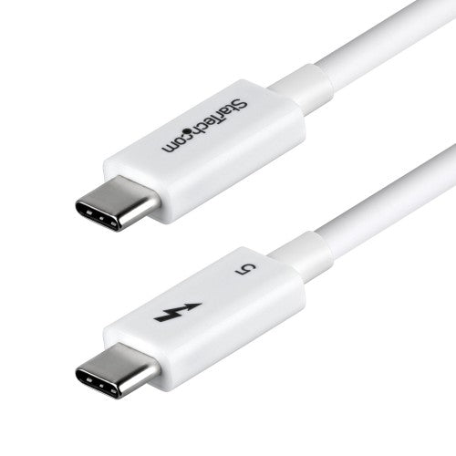 StarTech.com 1.5ft (50cm) Thunderbolt 5 Cable, 80Gbps/Up to 120Gbps, 240W PD, 8K 60Hz, Certified Thunderbolt Cable, Compatible w/Thunderbolt 4/USB4/USB-C - White