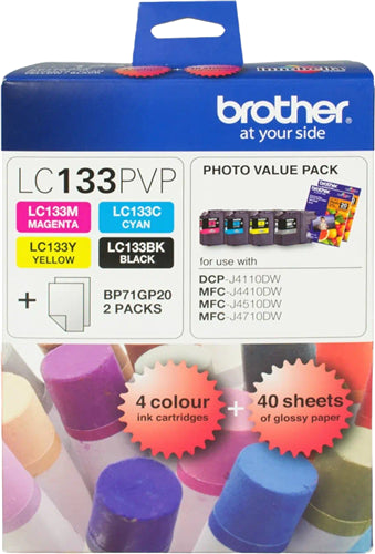 Brother LC133PVP ink cartridge 4 pc(s) Original Black, Cyan, Magenta, Yellow