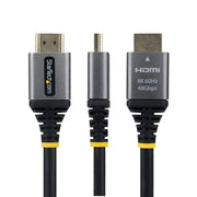 StarTech.com 1ft (30cm) Certified Ultra High Speed HDMI Cable, 8K 60Hz/4K 120Hz, HDMI 2.1 Cable with HDR10+ / eARC, 48Gbps, 8K HDMI Cord for Monitor/TV/Display, Flexible TPE Jacket