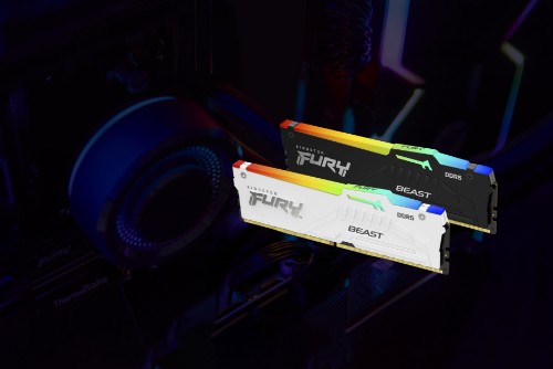 Kingston Technology FURY Beast 32GB 6000MT/s DDR5 CL30 DIMM (Kit of 2) White RGB EXPO