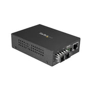 StarTech.com Single-Mode (SM) SC Fiber Media Converter for 10/100/1000 Networks, Standalone Gigabit Ethernet to SC Fiber Converter, 1310nm, 10km - TAA