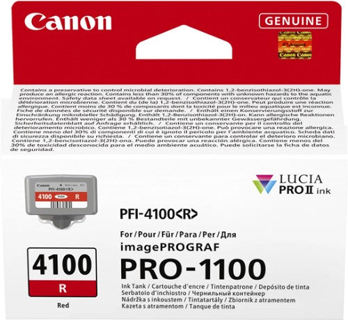 Canon PFI-4100R RED INK TANK FOR PRO-1100 80ML