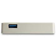 StarTech.com USB C to Gigabit Ethernet Adapter w/USB A Port - White 1Gbps NIC USB 3.0/USB 3.1 Type C Network Adapter - 1GbE USB-C RJ45/LAN TB3 Compatible Windows MacBook Pro Chromebook
