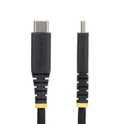 StarTech.com 30cm (1ft) USB-C Charging Cable, 60W (3A) PD, Dual-Layer Braided Nylon/TPE Jacket, Rugged USB C Charging Cord, USB 2.0 Laptop Charger Cable