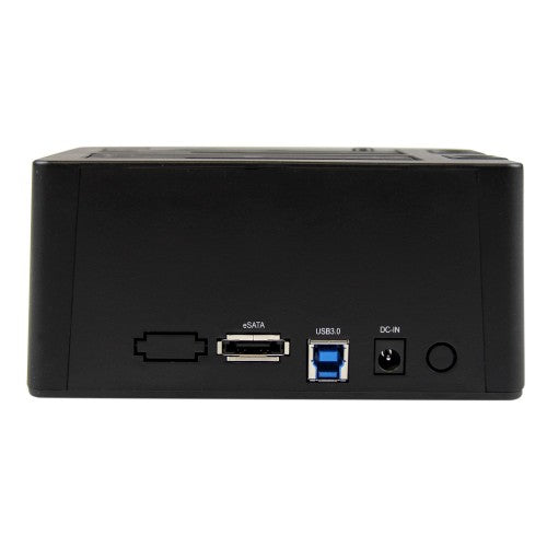 StarTech.com Dual-Bay USB 3.0 / eSATA to SATA Hard Drive Docking Station, USB Hard Drive Dock, External 2.5/3.5" SATA I/II/III SSD/HDD Docking Station, Hot-Swap Hard Drive Bays, Top-Loading