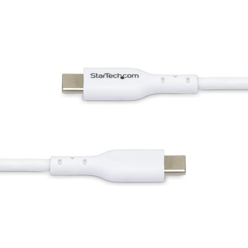 StarTech.com 3ft (1m) USB-C Charging Cable, Charge & Sync, 60W (3A) PD, USB 2.0 Laptop Charger Cable - White USB C Charging Cord