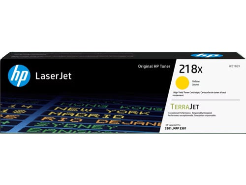 HP 218X YELLOW LASERJET TONER CARTRIDGE 2.5K YIELD FOR 3301SDW / 3301FDW
