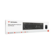 Verbatim Wireless & Mouse Combo keyboard Mouse included Universal RF Wireless QWERTY Black