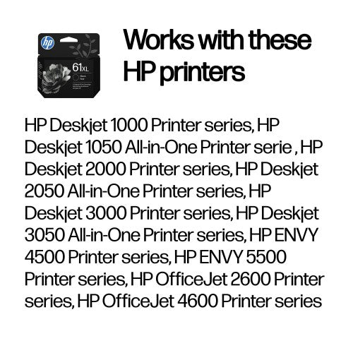 HP 61XL High Yield Black Original Ink Cartridge