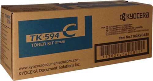 KYOCERA TK-594C CYAN TONER KIT YIELD 5K FS-C2026MFPFS-C2126MFP FS-C5250DN FS-C2626MFP C2526
