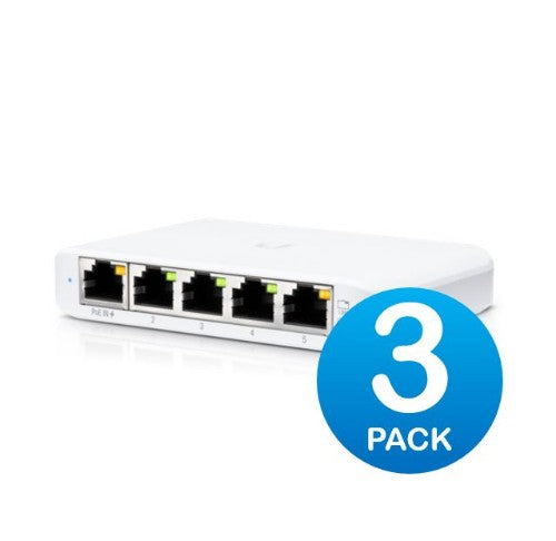 Ubiquiti UniFi Switch Flex Mini (3-pack) Managed Gigabit Ethernet (10/100/1000) Power over Ethernet (PoE) White