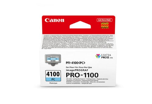 Canon PFI-4100PC PHOTO CYAN INK TANK FOR PRO-1100 80ML
