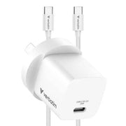 Verbatim Mini GaN Charger with USB-C Cable Universal White AC Fast charging Indoor
