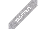 Brother TZE-PR935 label-making tape White on silver