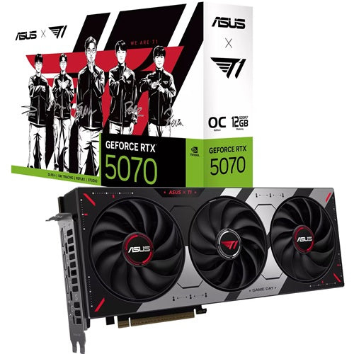 ASUS nVidia T1 GeForce RTX™ 5070 12GB GDDR7 OC Edition, 988 TOPs, 6144 CUDA, 28Gbps, 192-bit, PCIe 5.0, 2.5-Slot