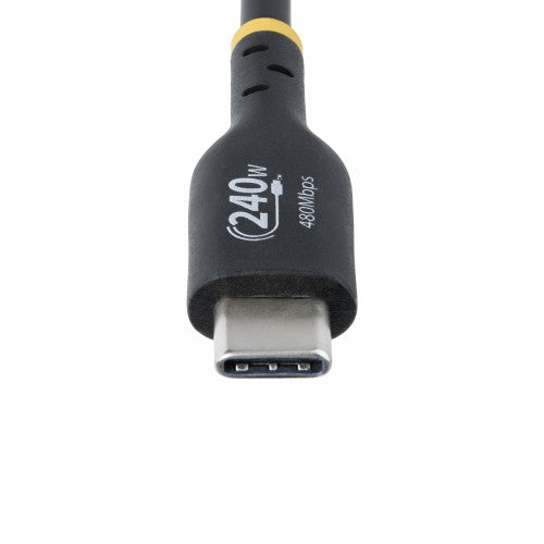 StarTech.com 10ft (3m) USB-C Charging Cable, Charge & Sync, 240W (5A) PD EPR, USB 2.0 Laptop Charger Cable, USB-IF Certified, TPE Jacket - Black USB C Charging Cord