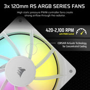 Corsair Nautilus 360 RS ARGB Liquid Processor All-in-one liquid cooler White 1 pc(s)