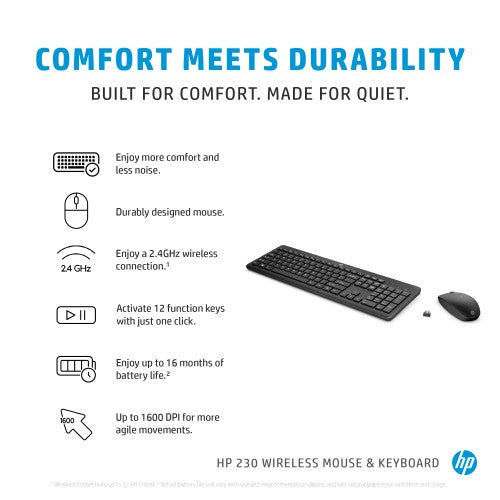 HP 230 Wireless Mouse and Keyboard Combo