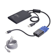 StarTech.com Portable Laptop Crash Cart Adapter, USB/VGA/Mini DisplayPort KVM Console, File Transfer and Video Capture, TAA Compliant