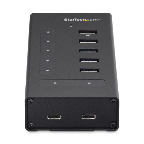 StarTech.com 7 Port USB C Hub - USB Type-C to 2x USB-C/5x USB-A - Commercial Metal USB 3.0 Hub - SuperSpeed USB 3.2 Gen 1 (5Gbps) - Self Powered - BC 1.2 Fast Charge - Mountable/Rugged