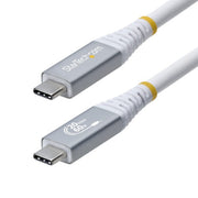 StarTech.com 3m (10ft) USB4 Cable, 20Gbps, USB-IF Certified USB-C Cable, 60W PD, 4K 120Hz DP 2.1, TPE Jacket, White USB-C Cord