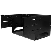 StarTech.com 2-Post 4U Open Frame Wall Mount Network Rack with Built-in Shelf, Wall Mount Data Rack with Adjustable Depth for AV / Computer / IT Equipment, Small Wall-Mount Server Rack - TAA Compliant