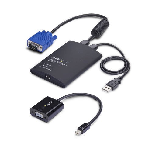 StarTech.com Portable Laptop Crash Cart Adapter, USB/VGA/Mini DisplayPort KVM Console, File Transfer and Video Capture, TAA Compliant