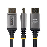 StarTech.com 50cm DisplayPort 2.1 Cable, VESA Certified DP54 DisplayPort Cable, Uncompressed 8K 60Hz, 10K 60Hz/8K 144Hz/4K 240Hz w/DSC 1.2a, DP 2.1 Monitor Cord
