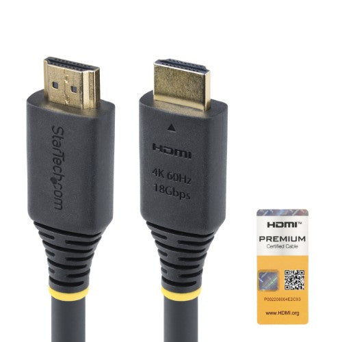 StarTech.com 10m (32.8ft) Active High Speed HDMI Cable, 4K 60Hz/1440p 144Hz, HDR10/HDCP 2.2/ARC, 18Gbps, UHD HDMI 2.0 Cord for TV/Monitor/Display, TPE Jacket