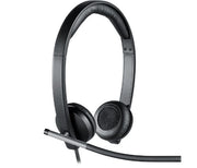 Logitech 981-000545 headphones/headset Wired Head-band Office/Call center Black, Silver