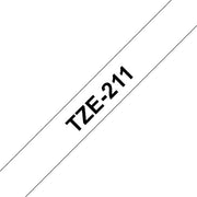Brother TZe-211 label-making tape Black on white