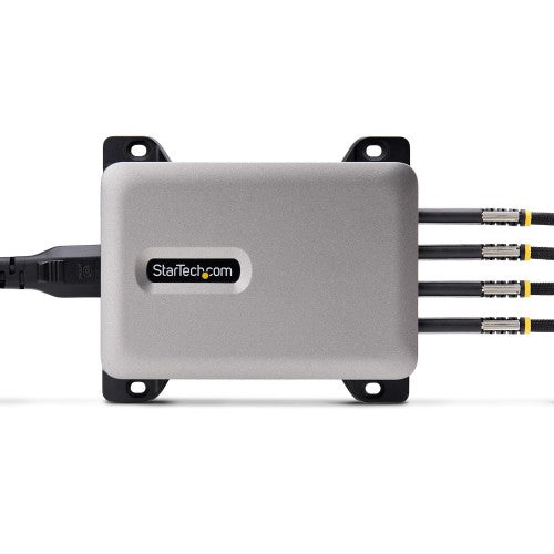 StarTech.com 4-Port Multi-Device USB-C Charger, 240W Total, Single Port 140W EPR, PD 3.1, Screw Locking Ports, Surface Mounting, Ideal for Boardrooms
