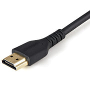 StarTech.com 3ft (1m) Slim HDMI Cable with Locking Screw,4K 60Hz HDR, High Speed HDMI 2.0 Monitor Cable with Locking Screw Connector for Secure Connection, Slim HDMI Cable w/ Ethernet - M/M
