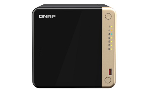 QNAP TS-464 NAS Tower Intel® Celeron® N5095 8 GB DDR4 16 TB HDD QNAP Turbo System Black, Gold