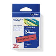Brother TZE-451 label-making tape Black on red TZ