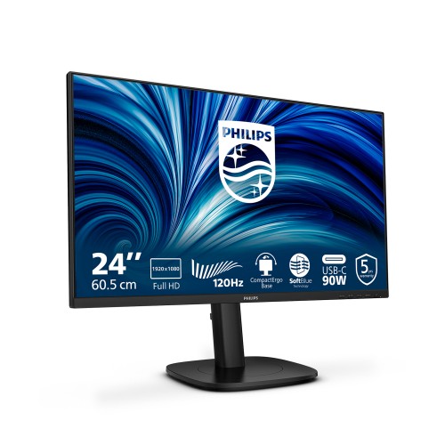 Philips 3000 series 24B2U3301/75 computer monitor 60.5 cm (23.8") 1920 x 1080 pixels Full HD LCD Black