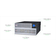 APC Easy UPS On-Line, 6kVA/6kW, Lithium-ion, Rack/Tower 5U, 230V, 1 Hard wire (1P+N+E) outlet, Intelligent Card Slot, Extended runtime, W/ rail kit
