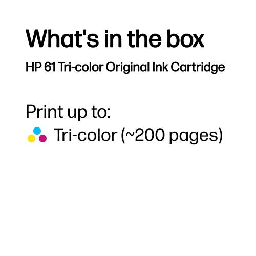 HP 61 Tri-color Original Ink Cartridge