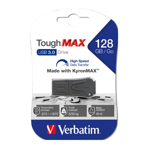 Verbatim ToughMax USB 3.2 Gen 1 Drive USB flash drive 128 GB USB Type-A 3.2 Gen 2 (3.1 Gen 2) Black