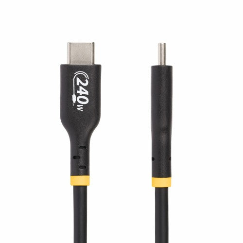 StarTech.com 3.3ft (1m) USB-C Charging Cable, Charge & Sync, 240W (5A) PD EPR, USB 2.0 Laptop Charger Cable, USB-IF Certified, TPE Jacket - Black USB C Charging Cord