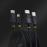 StarTech.com 6ft (1.8m) DisplayPort and USB 5Gbps KVM Cable, 4K 60Hz, Universally Compatible DP 1.2/USB 3.0 Combo Cable for KVM Switches