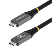 StarTech.com 1m (3ft) USB4 Cable, 80Gbps, USB-IF Certified USB-C Cable, 240W PD, 8K 120Hz/4K 240Hz DP2.1 DP80, TPE Jacket, Thunderbolt 4 Compatible - Black USB-C Cord