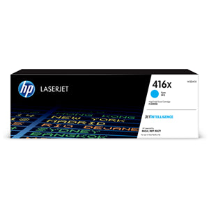 HP 416X CYAN TONER - HIGH YIELD- APPROX 6K PAGES - M454, M479, M455, M480 MODELS