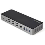 StarTech.com USB-C & USB-A Dock - Hybrid Universal Triple Monitor Laptop Docking Station w/ DisplayPort & HDMI 4K 60Hz - 85W Power Delivery, 6x USB Hub, GbE, Audio - USB 3.1 Gen 2 10Gbps