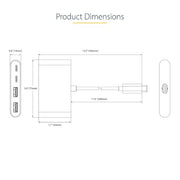 StarTech.com 4-Port USB-C Hub with 100W Power Delivery Pass-Through - 2x USB-A + 2x USB-C - USB 3.0 5Gbps - 1ft (30cm) Long Cable - Portable USB Type-C to USB-A/C Hub